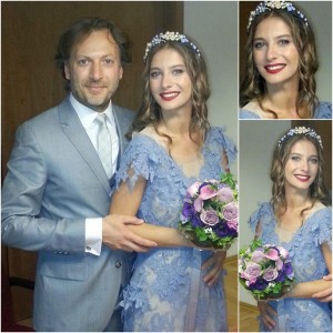 Туба Юнсал се омъжва за Миргюл в синя булчинска рокля